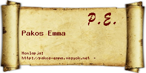 Pakos Emma névjegykártya